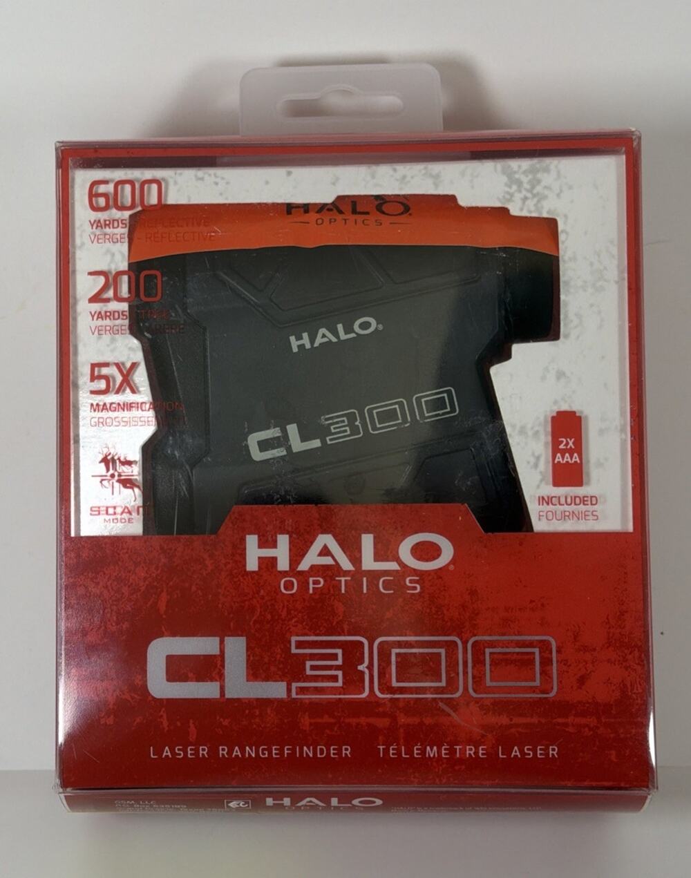 Halo Optics CL300 5X Zoom Laser Rangefinder 600 Yards Range - Open Box - Read
